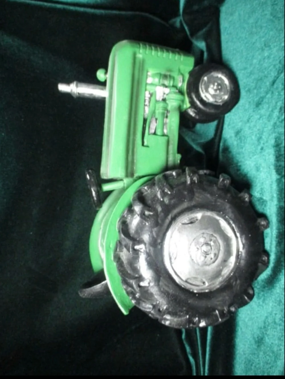 John Deere Green Tractor Clock Toy with Yellow Dial